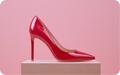 bespoke stilleto pumps patent leather red