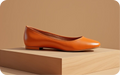 Ballet flats orange calfskin from Bondeno