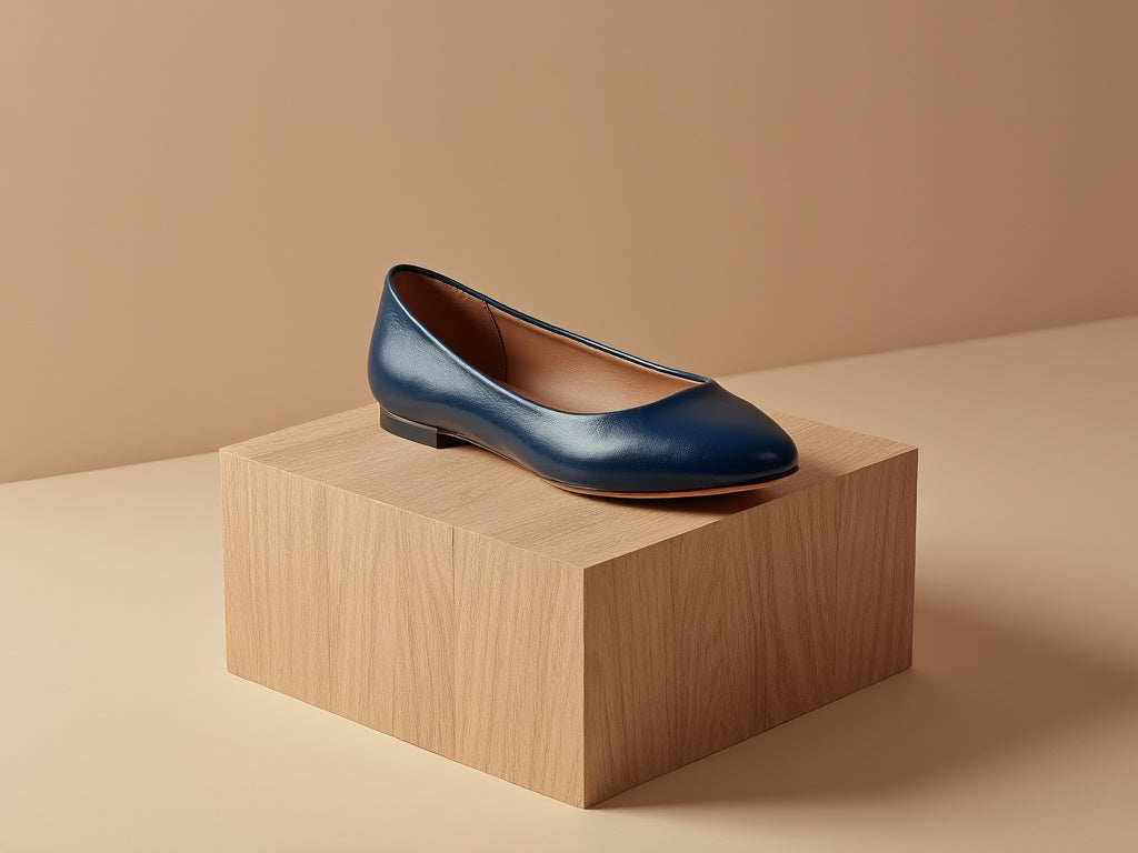 CHIARA • Custom Fitted Bespoke Ballet Flats • DARK BLUE