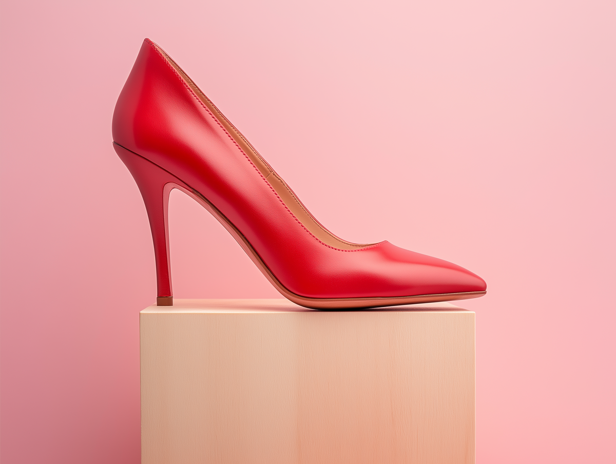 GEORGIA - Custom Fitted Bespoke Leather Pointed Pumps - RED CALFSKIN