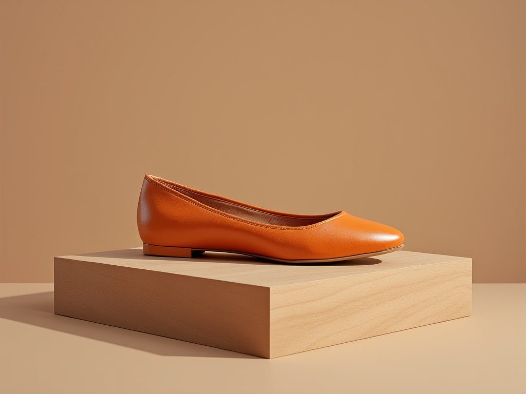 TERESA • Custom Fitted Bespoke Ballet Flats • ORANGE