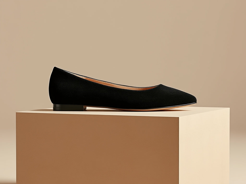VERONICA • Custom Fitted Bespoke Ballet Flats • BLACK