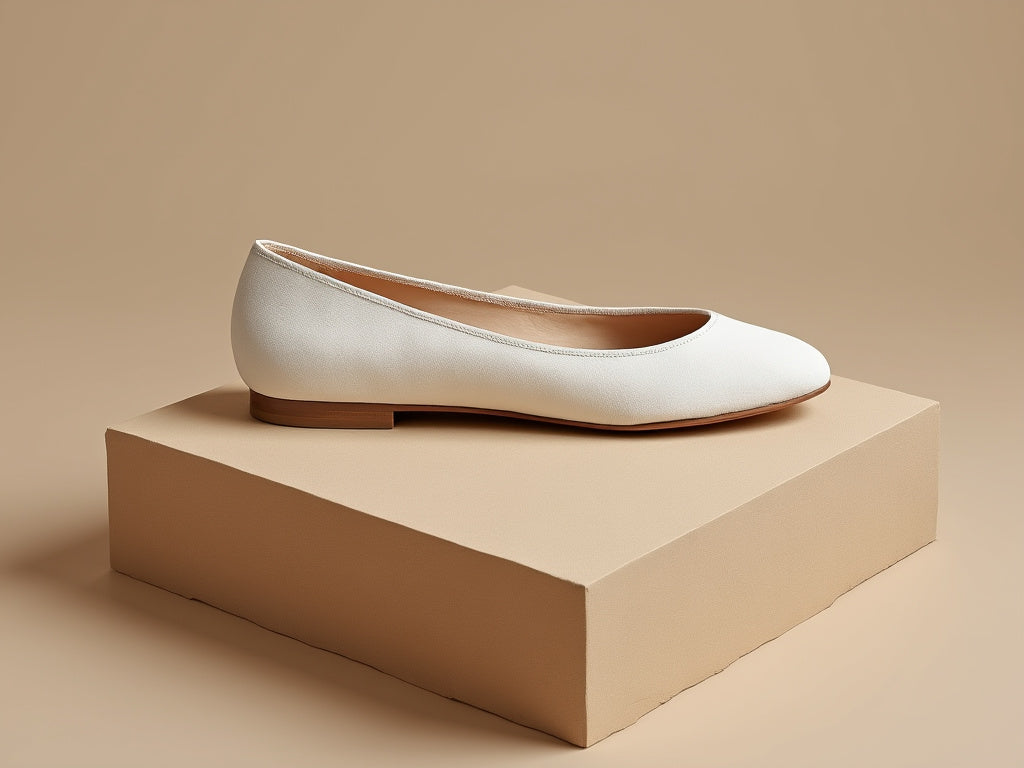 CARMELA • Custom Fitted Bespoke Ballet Flats • WHITE SUEDE