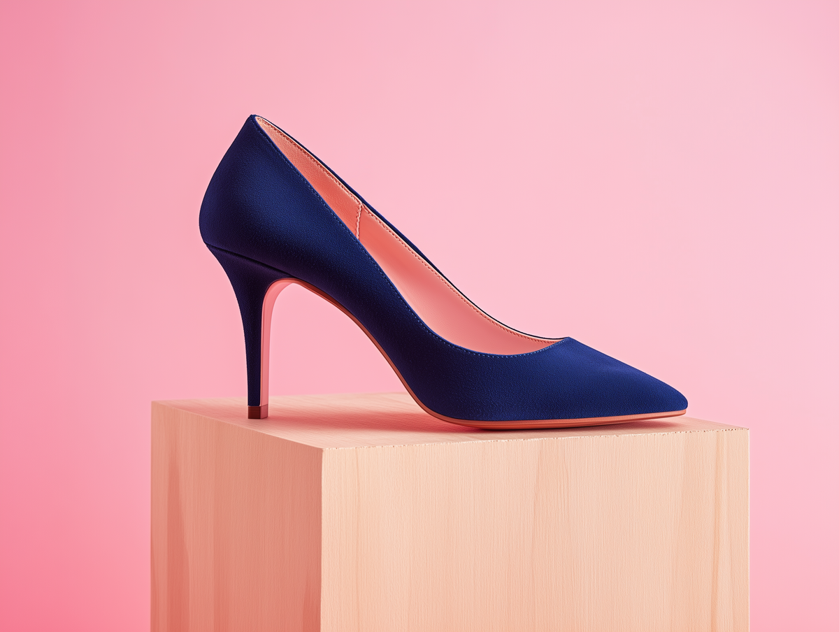 TECLA • Bespoke Custom Made & Fitted Stiletto Pumps • NAVY BLUE SUEDE